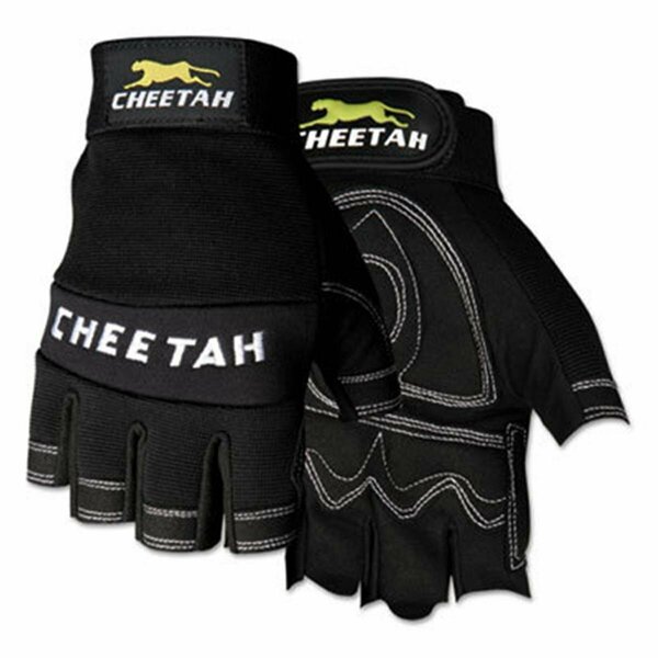 Eat-In MCR Safet  Cheetah Fingerless Gloves - Black - Large EA3493452